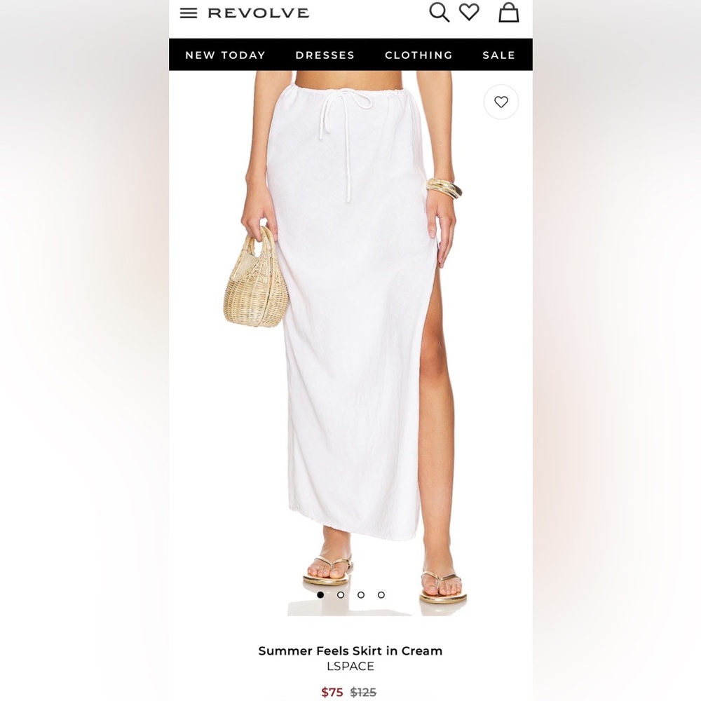 L ⭐️ space white skirt